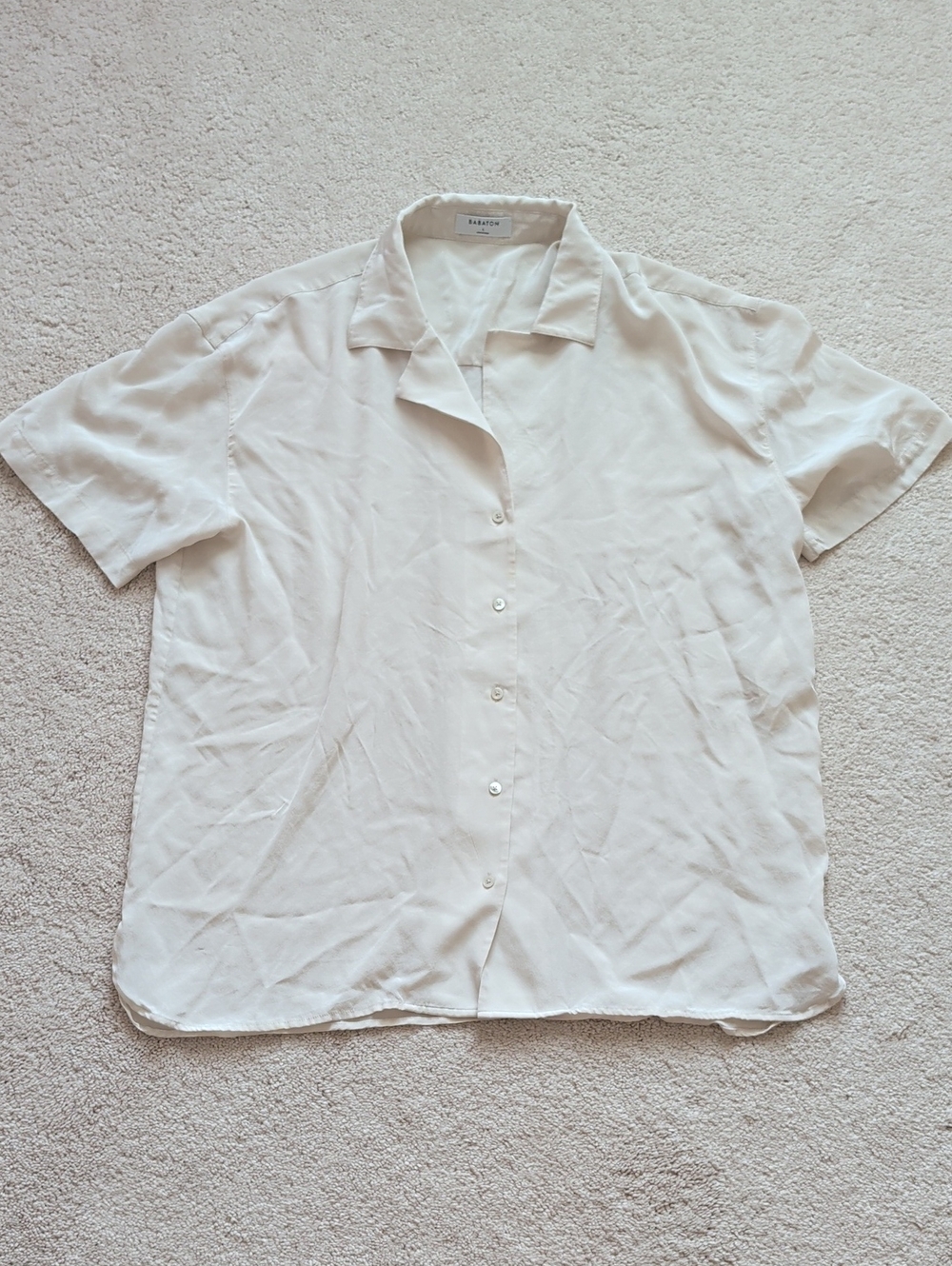 Babaton Academy Silk Shortsleeve Blouse Size L